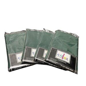 VTG Kmart Color Classics Napkins Linen Weave Cloth Evergreen‎ Dark Green Lot 8